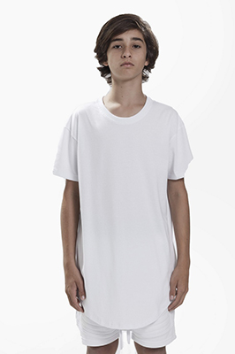Camiseta Longline Infantil Branca